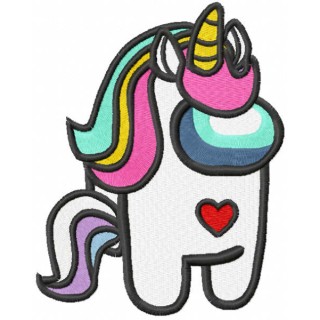 Among us unicorn embroidery design - Embroidery Design