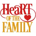 Heart of the Family Stitching Pattern | Love Quote Design