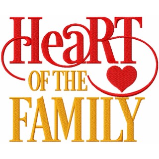 Heart of the family embroidery design - Embroidery Design