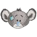 Koala Grey Muzzle Design - Australian Wildlife Embroidery