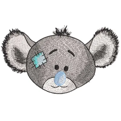 Koala Grey Muzzle Design - Australian Wildlife Embroidery