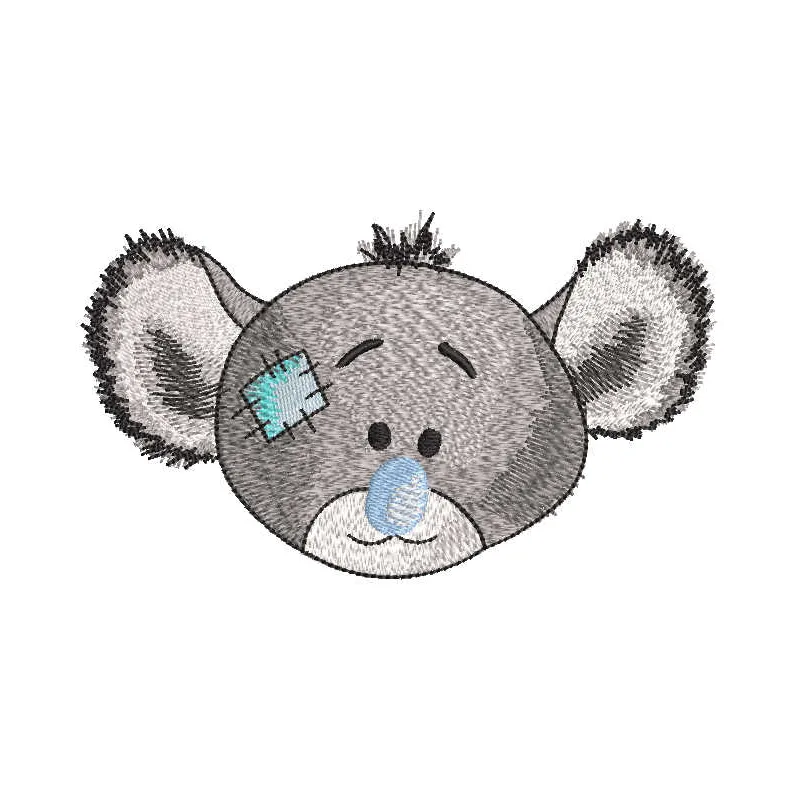 Koala Grey Muzzle Design - Australian Wildlife Embroidery