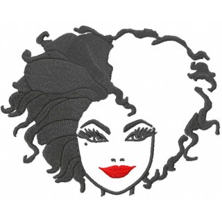 Cruella smiling embroidery design - Embroidery Design