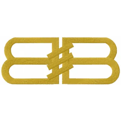 Balenciaga Logo Embroidery Design - Fashion Brand Style