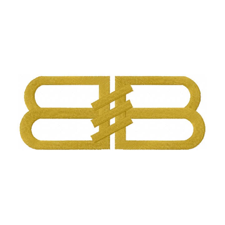 Balenciaga sign embroidery design - Embroidery Design