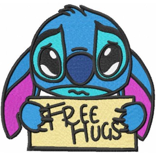 Stitch free hugs embroidery design - Embroidery Design