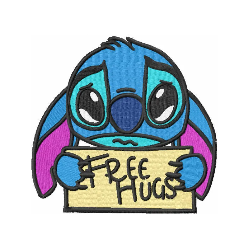 Free Hugs Stitch Stitching Pattern for Disney Fans