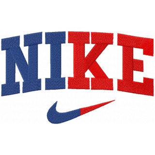 Nike two colors logo embroidery design - Embroidery Design