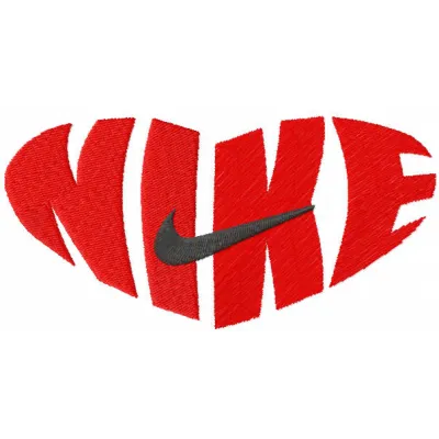 Nike Heart Sports Logo Stitching Pattern