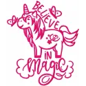 Unicorn believe in magic embroidery design - Embroidery Design