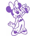 Minnie Elvis Stitching Pattern | One-Color Design