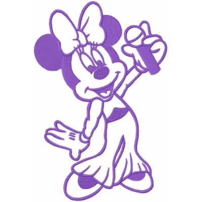 Minnie Elvis Stitching Pattern | One-Color Design