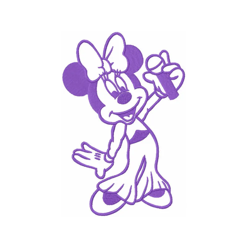 Minnie Elvis Stitching Pattern | One-Color Design
