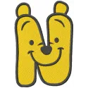 Pooh Letter N Stitching Pattern for Kids