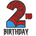 Second Birthday Spiderman Stitching Pattern