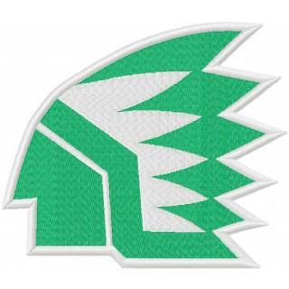 North Dakota fighting hawks old logo embroidery design - Embroidery Design