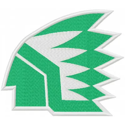 North Dakota Fighting Hawks Vintage Logo Stitching Pattern