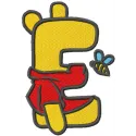Pooh Letter E Stitching Pattern for Kids' Projects
