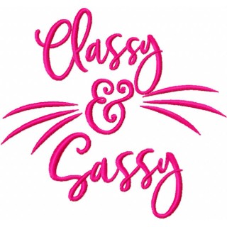 Classy sassy kitty embroidery design - Embroidery Design