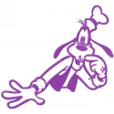 Violet Goofy Stitching Pattern | Playful Disney Character D…