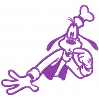 Violet Goofy embroidery design - Embroidery Design