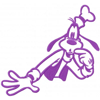 Violet Goofy Stitching Pattern | Playful Disney Character D…