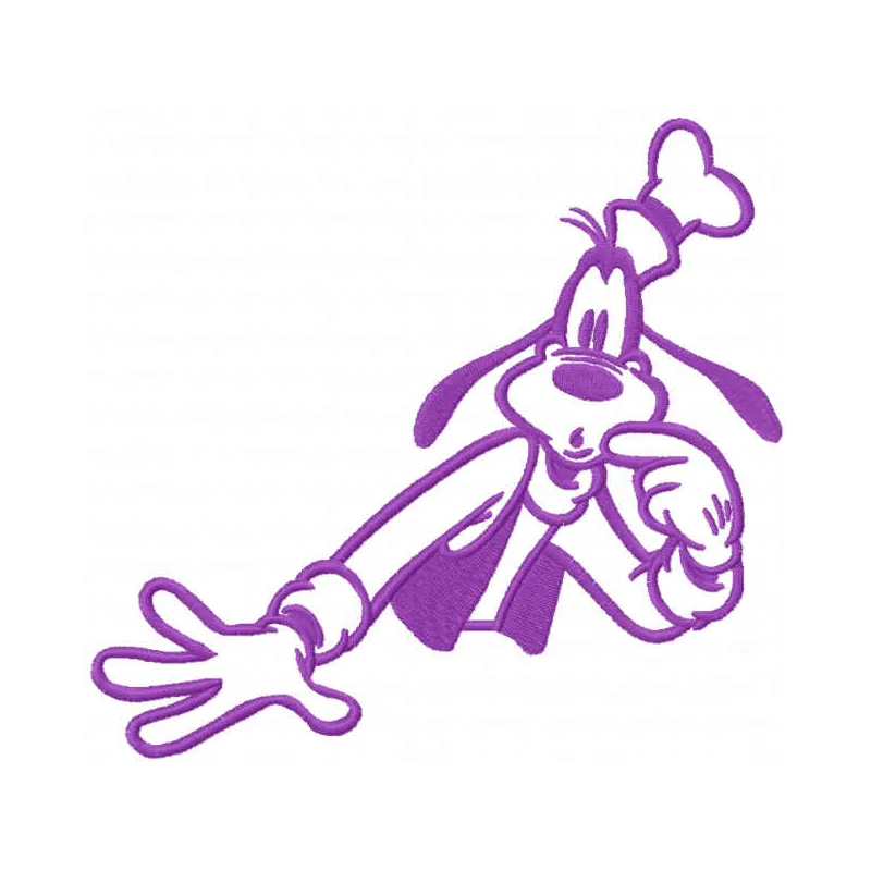 Violet Goofy Stitching Pattern | Playful Disney Character D…