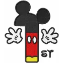 Mickey Number First Stitching Pattern for Kids