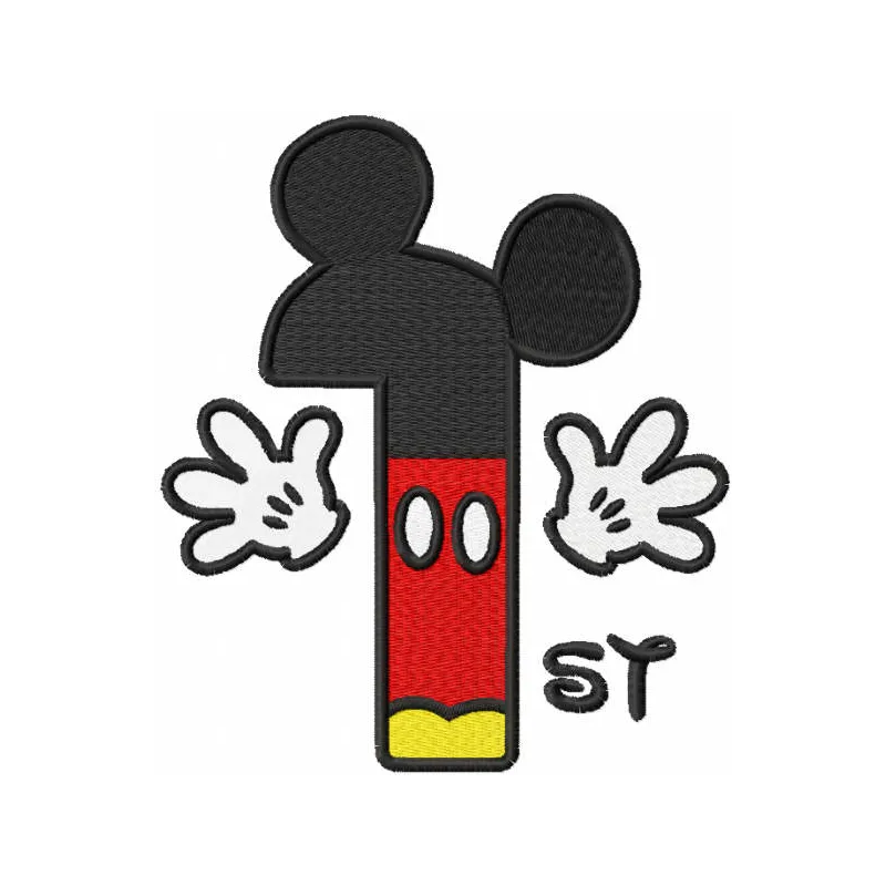 Mickey Number First Stitching Pattern for Kids