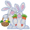 Easter Bunny Basket Stitching Pattern for Spring Crafts