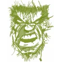 Incredible Hulk Green Face Stitching Pattern