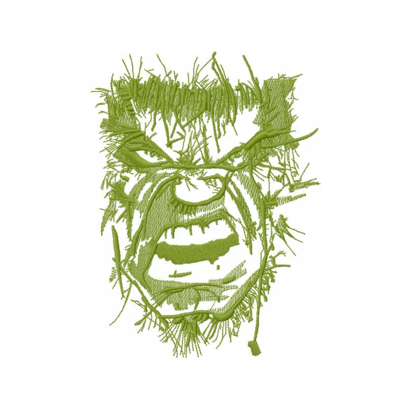 Incredible Hulk Green Face Stitching Pattern