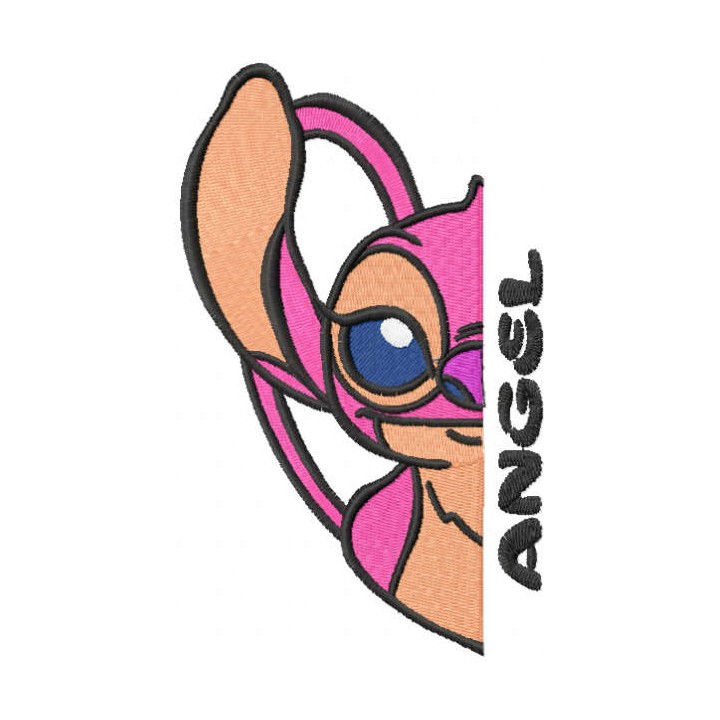 Angel one side embroidery design - Embroidery Design