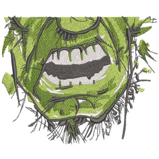 Incredible hulk face mask embroidery design - Embroidery Design