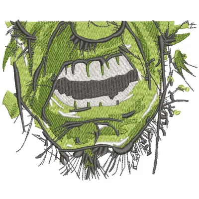 Hulk Face Mask Stitching Pattern for Costume Crafts