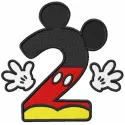 Number Second Mickey embroidery design - Embroidery Design