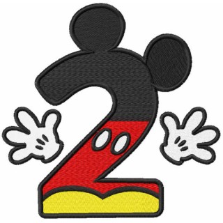 Number Second Mickey embroidery design - Embroidery Design