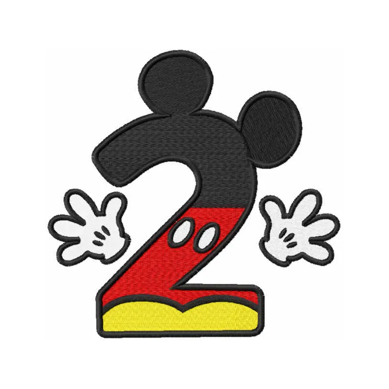 Number Second Mickey embroidery design - Embroidery Design