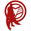 Falcon winter soldier one colored embroidery design - Embroidery Design