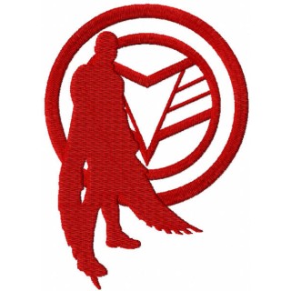 Falcon winter soldier one colored embroidery design - Embroidery Design