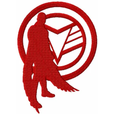 Falcon winter soldier one colored embroidery design - Embroidery Design