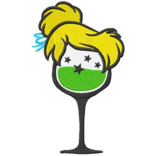Tinkerbell glass embroidery design - Embroidery Design