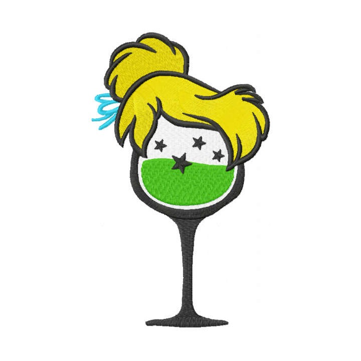 Tinkerbell glass embroidery design - Embroidery Design