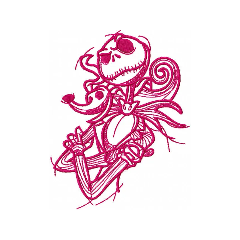 Jack & Spooky Single-Color Stitching Pattern