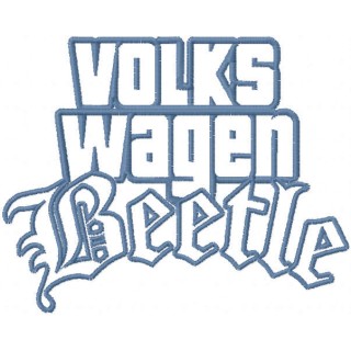 Volkswagen beetle logo embroidery design - Embroidery Design