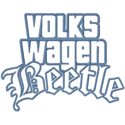 VW Beetle Logo Stitching Pattern for Car Enthusiasts