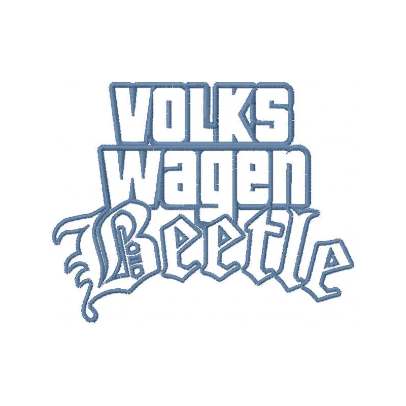 VW Beetle Logo Stitching Pattern for Car Enthusiasts