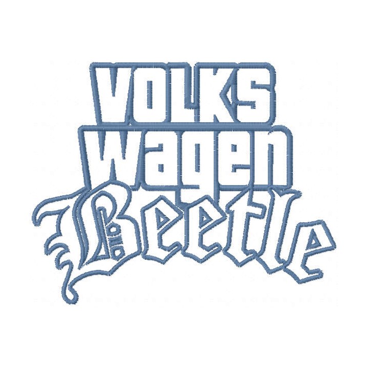 Volkswagen beetle logo embroidery design - Embroidery Design