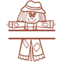 Scarecrow Monogram Stitching Pattern for Summer