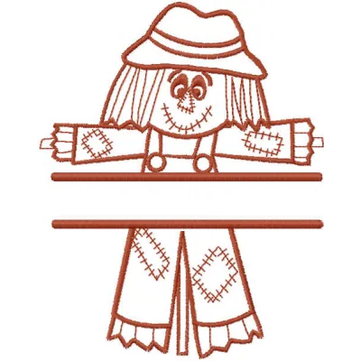 Scarecrow Monogram Stitching Pattern for Summer